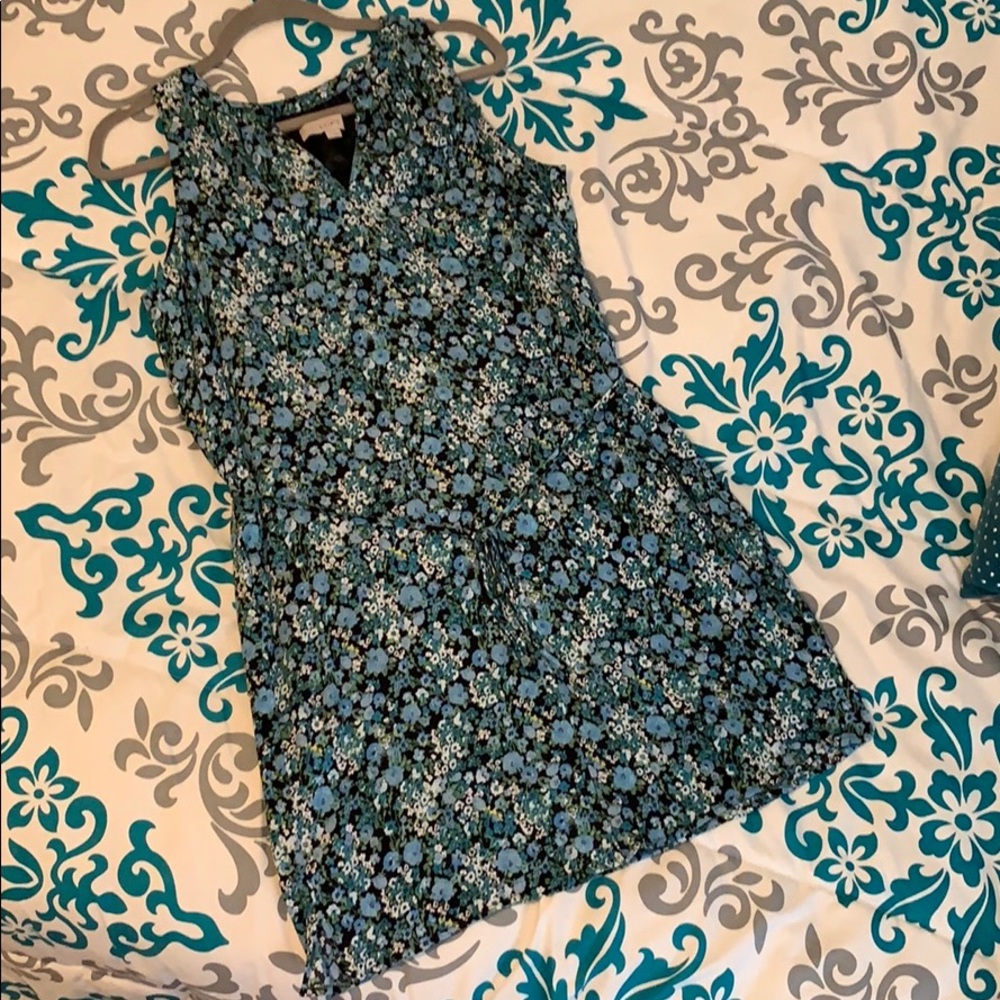 Loft sleeveless flower print dress